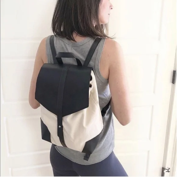 DEUX LUX Demi Backpack Unisex Deux Lux | Bags | Deux Lux Demi Backpack Leather Canvas  main image 2